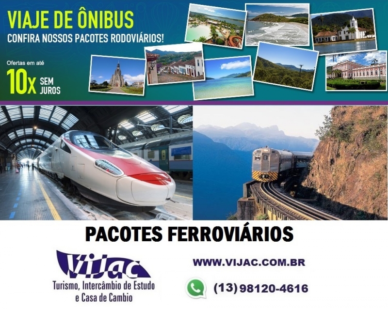 Diversas opções de viagem é na Vijac Turismo.