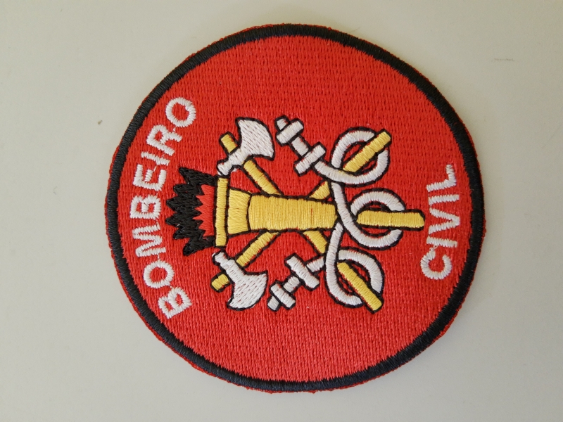 Patch termo colante Bombeiro Civil, para colar em camisetas, camisas polo, bonés e camisas, com a finalidade de identificar o bombeiro.