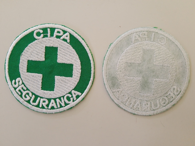 Patch termo colante CIPA Segurança para colar em camisetas, camisas polo, bonés e camisas, com a finalidade de identificar o membro integrante da CIPA.