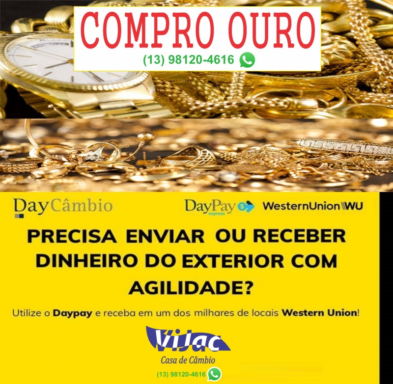 Compramos Ouro - Transferência Western Union - Vijac