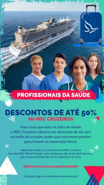 MSC Cruzeiros Promoção Profissionais da Saude - Vijac Turismo