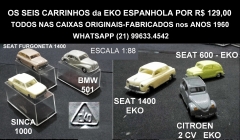 R$ 129,00 seis rarssimos carrinhos da eko escala 1:86  .  made in spain