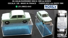 Raríssimo sinca 1000 da norev francesa - fabricado nos anos 1960 -na caixa original