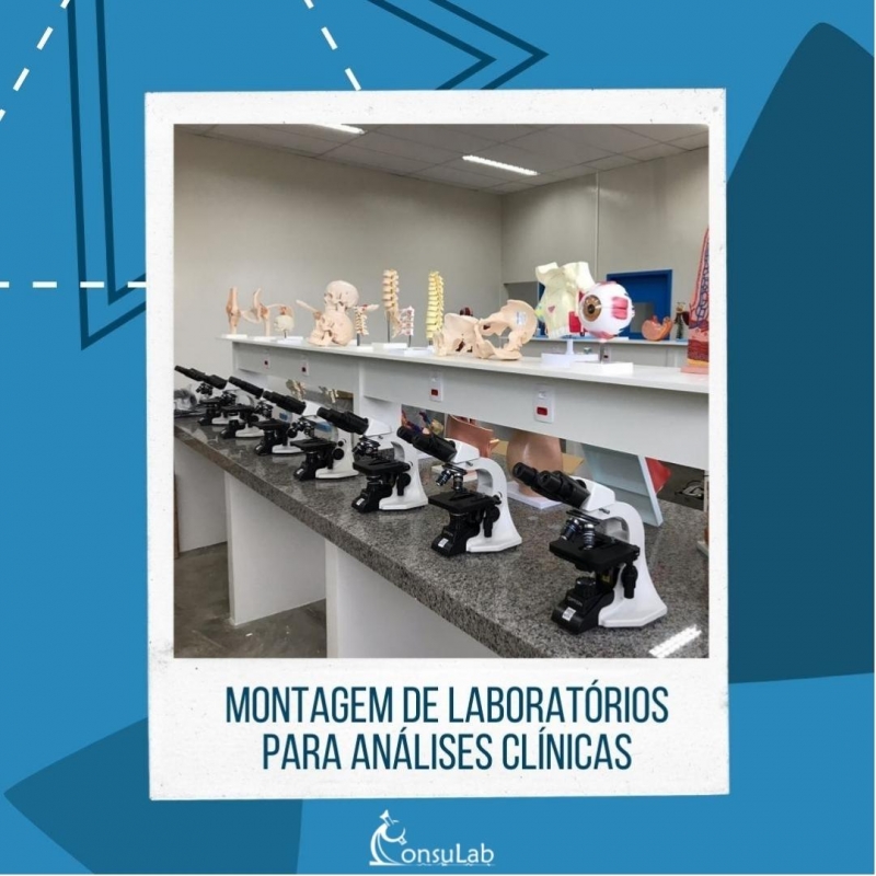 Montagem de laboratórios para análises clinicas