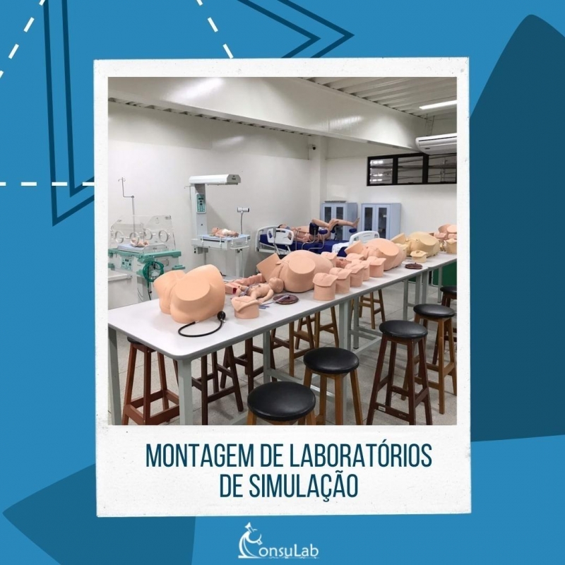 Montagem de laboratório para faculdades de medicina e enfermagem 