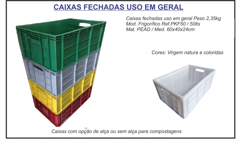 Caixas plastica uso em geral