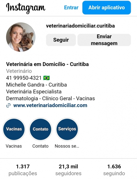 Atendimento Veterinário em domicílio. Cães e gatos . Curitiba. 41 99950-4321 - Michelle Gandra - www.veterinariadomiciliar.com