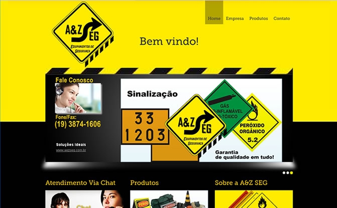 Website A&Z SEG em Paulinia/SP