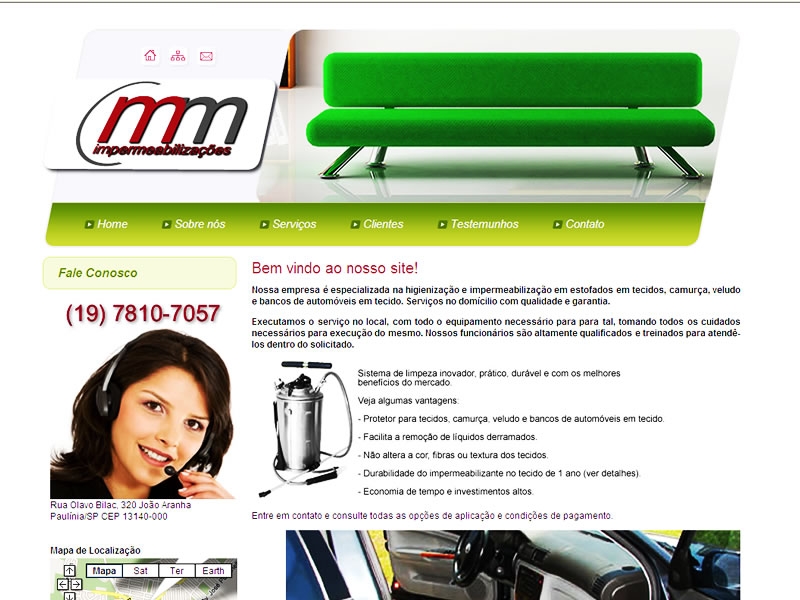 Website M&M Impermeabilizações em Paulínia/SP