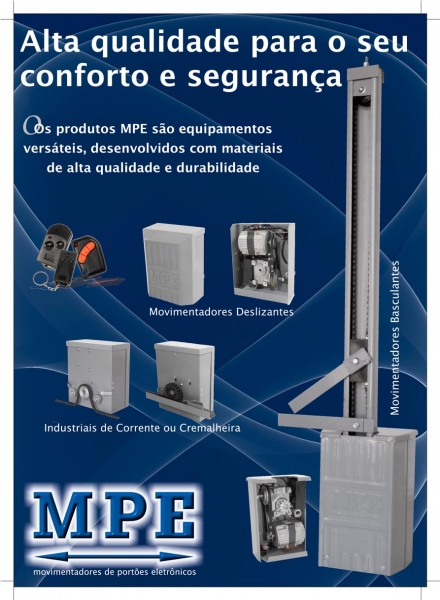 Ao adquirir os movimentadores de porto eletrnicos MPE, voc ter em suas mos, um dos mais seguros sistemas de automatizadores desenvolvidos no Brasil.