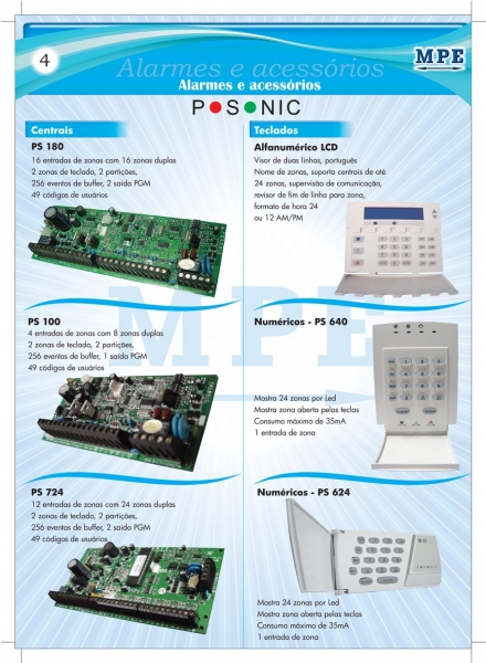 Sistemas de alarme Posonic: Controle seu sistema de alarme via senha de acesso. Muito mais funcionalidades e segurança pra você.