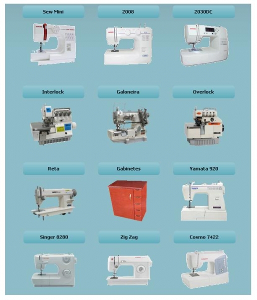 Grande variedade em Máquinas de Costura 