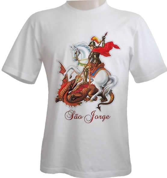 Camiseta Estampa So Jorge em Puff Quadricromia