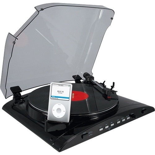 Toca-Discos vinil com diferenciadas opes em Gravao digital: Conversor SD,USB - para PC-MAC-MP3 - entrada SD, PSP, PDA - entrada auxiliar (ex: fita cassete) + pen drive via USB 