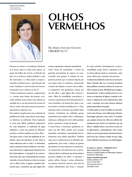 Ala Vip - Dr. Marco Olyntho - Olhos Vermelhos