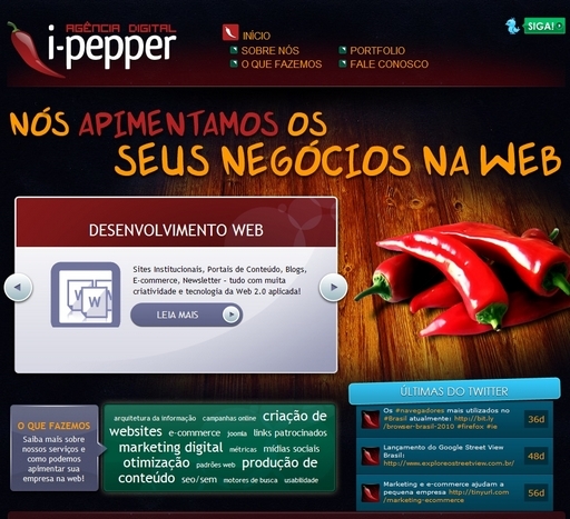 Website da i-Pepper Agência Digital