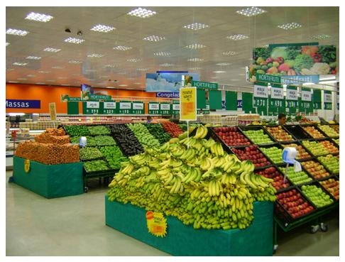 Frutas e verduras na Roldão