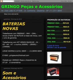 Baterias Diadema - Sp Gringo Auto Peças